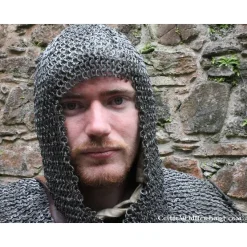 Ulfberth Camail à Encolure Carrée, Anneaux Rivetés Mixtes, 6 Mm 6 Ulfberth Camail à Encolure Carrée, Anneaux Rivetés Mixtes, 6 Mm -Halloween Boutique camail a encolure carree anneaux rivetes mixtes 6 2