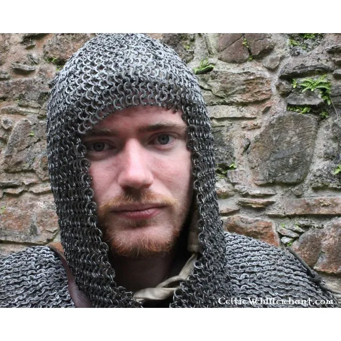 Ulfberth Camail à Encolure Carrée, Anneaux Rivetés Mixtes, 6 Mm 3 Ulfberth Camail à Encolure Carrée, Anneaux Rivetés Mixtes, 6 Mm – Image 3