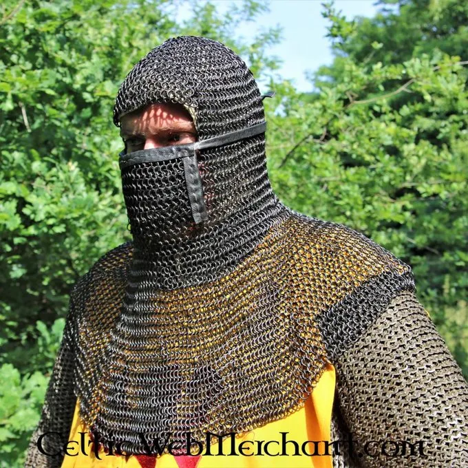 Camail à Ventail Carré, Noirci, 8mm 1 Camail à Ventail Carré, Noirci, 8mm