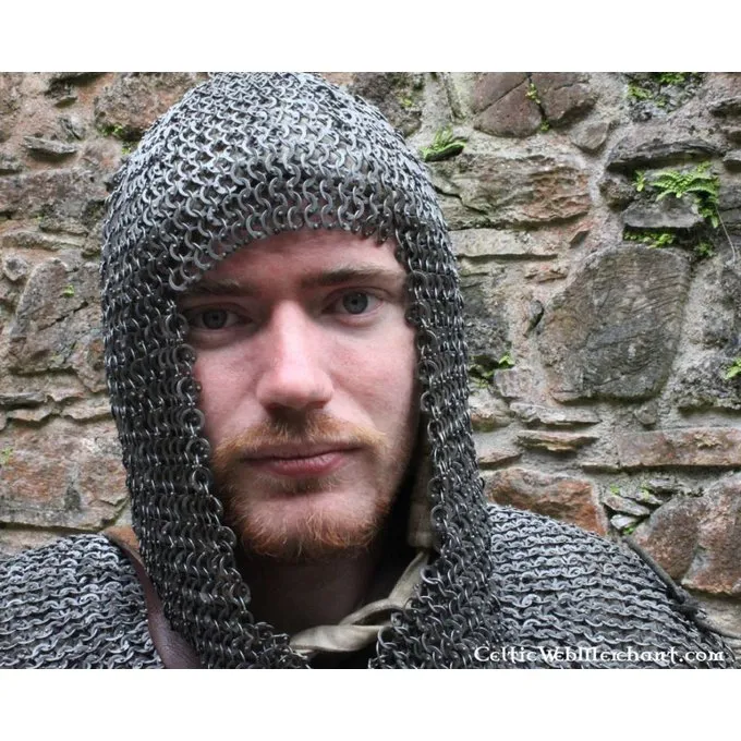 Ulfberth Camail Avec Encolure Carrée, Anneaux Plats-rivets Triangle, 8mm 3 Ulfberth Camail Avec Encolure Carrée, Anneaux Plats-rivets Triangle, 8mm – Image 3