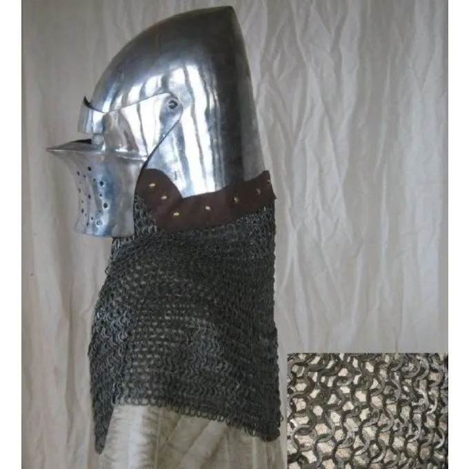 Ulfberth Colletin à Maille Dagué, Anneaux Ronds-rivets Ronds, 8mm 2 Ulfberth Colletin à Maille Dagué, Anneaux Ronds-rivets Ronds, 8mm – Image 2