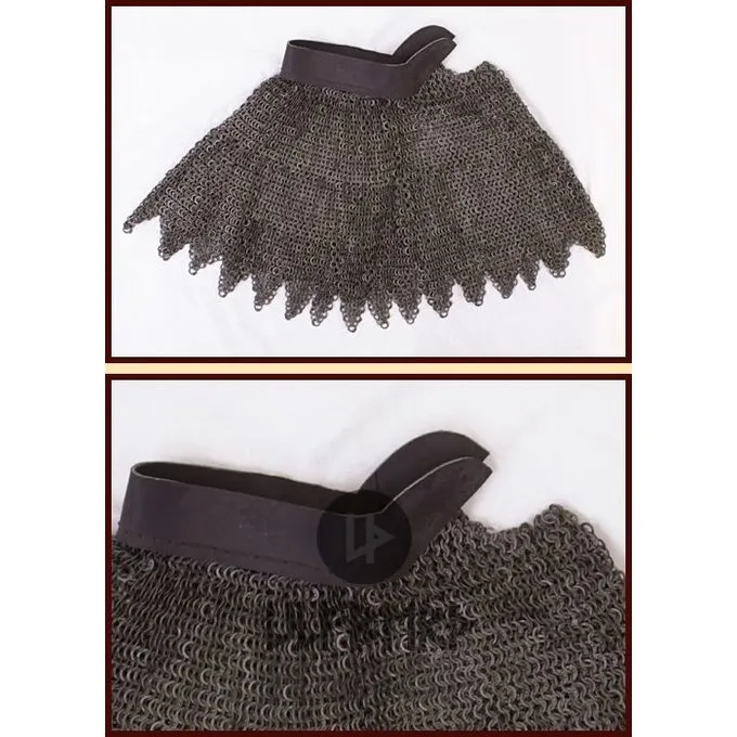 Ulfberth Colletin De Maille Dagué, Anneaux Plats Mixtes-rivets Triangle, 8mm 1 Ulfberth Colletin De Maille Dagué, Anneaux Plats Mixtes-rivets Triangle, 8mm