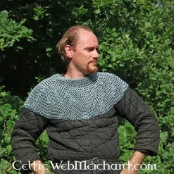 Colletin En Cotte De Maille, Acier Zingué, 9mm -Halloween Boutique colletin en cotte de maille acier zingue 9mm 2