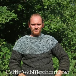 Colletin En Cotte De Maille, Acier Zingué, 9mm -Halloween Boutique colletin en cotte de maille acier zingue 9mm 3