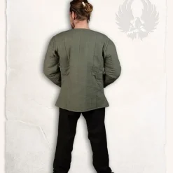 Mytholon Gambison 15ème Siècle Aulber, Olive Toile Verte -Halloween Boutique gambison 15eme siecle aulber olive toile verte 2