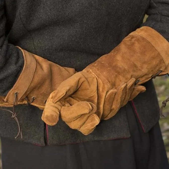 Epic Armoury Gants De Combat En Cuir Daim, Marron 4 Epic Armoury Gants De Combat En Cuir Daim, Marron – Image 4