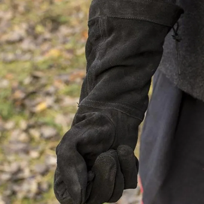 Epic Armoury Gants De Combat En Cuir Suède, Noir 3 Epic Armoury Gants De Combat En Cuir Suède, Noir – Image 3