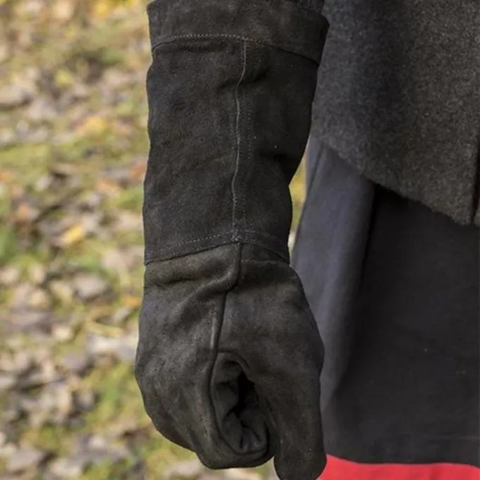 Epic Armoury Gants De Combat En Cuir Suède, Noir 4 Epic Armoury Gants De Combat En Cuir Suède, Noir – Image 4