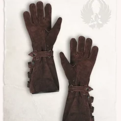 Mytholon Gants En Cuir Brun Kandor