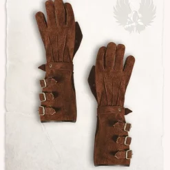 Mytholon Gants En Cuir Marron Clair Kandor -Halloween Boutique gants en cuir marron clair kandor 4