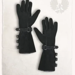 Mytholon Gants En Cuir Noir De Kandor