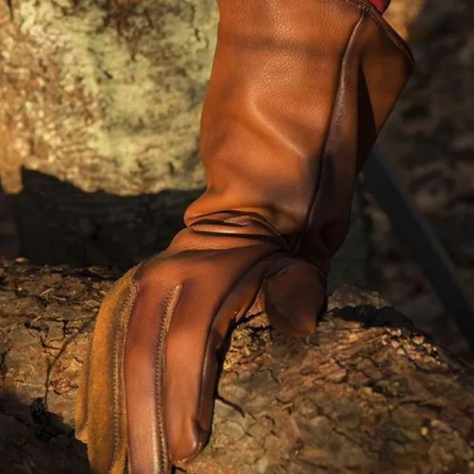 Epic Armoury Gants Médiévaux En Cuir, Marron 2 Epic Armoury Gants Médiévaux En Cuir, Marron – Image 2