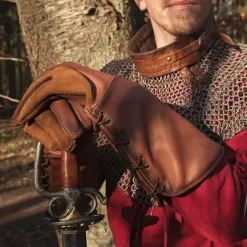 Epic Armoury Gants Médiévaux En Cuir, Marron 8 Epic Armoury Gants Médiévaux En Cuir, Marron -Halloween Boutique gants medievaux en cuir marron 3