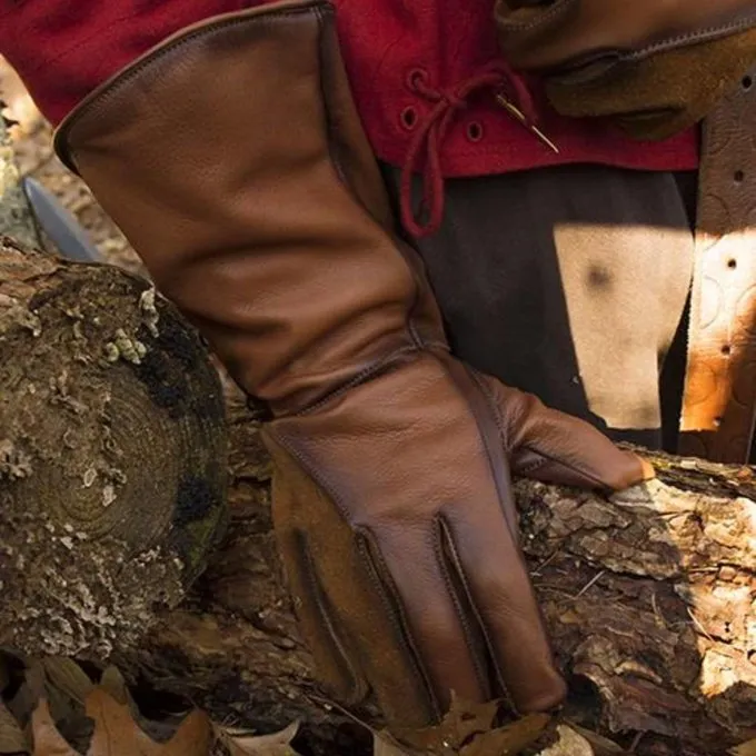 Epic Armoury Gants Médiévaux En Cuir, Marron 1 Epic Armoury Gants Médiévaux En Cuir, Marron