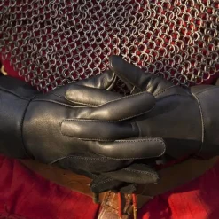 Epic Armoury Gants Médiévaux En Cuir, Noirs 9 Epic Armoury Gants Médiévaux En Cuir, Noirs -Halloween Boutique gants medievaux en cuir noirs 3