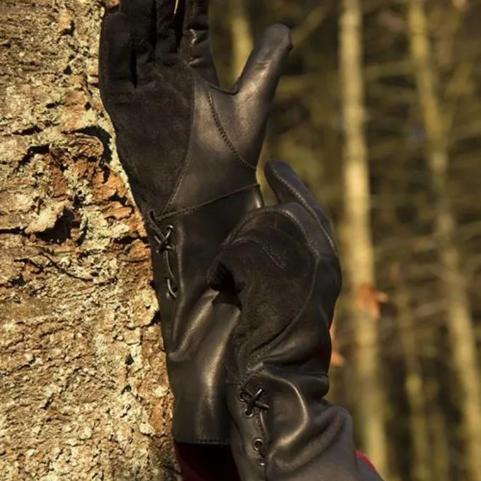 Epic Armoury Gants Médiévaux En Cuir, Noirs 5 Epic Armoury Gants Médiévaux En Cuir, Noirs – Image 5