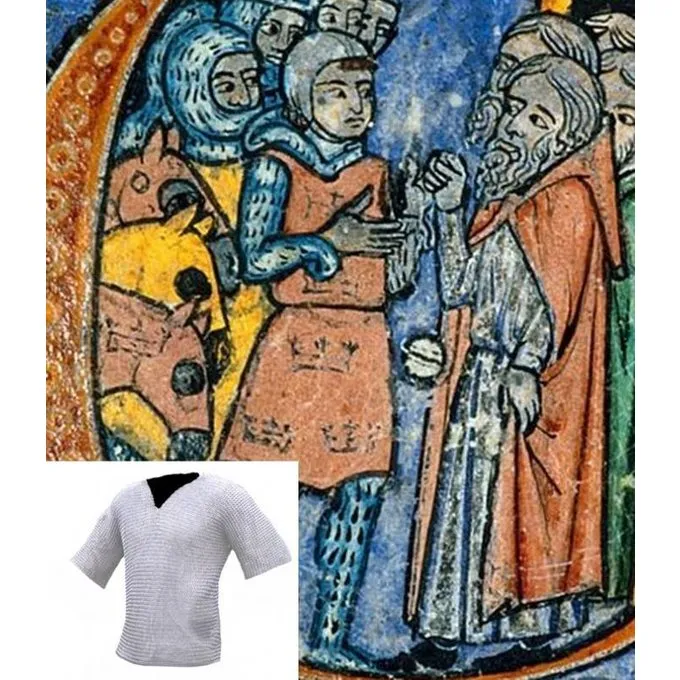 Haubert à Manches Courtes, Acier Zingué, 9mm 2 Haubert à Manches Courtes, Acier Zingué, 9mm – Image 2