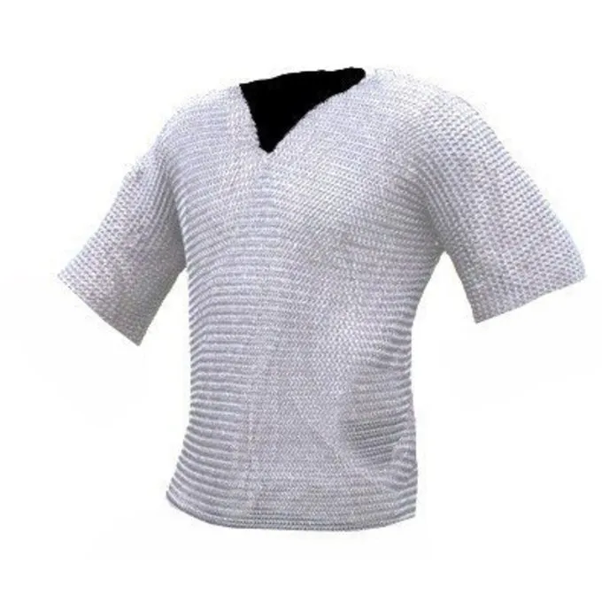 Haubert à Manches Courtes, Acier Zingué, 9mm 1 Haubert à Manches Courtes, Acier Zingué, 9mm