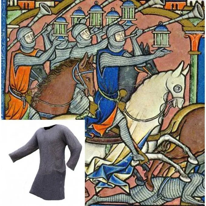 Haubert à Manches Longues, Noirci, 8mm 2 Haubert à Manches Longues, Noirci, 8mm – Image 2